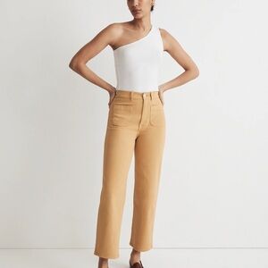 Madewell Emmett 2.0 wide-leg pants in earthen gold